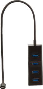 img 1 attached to 🔌 Amazon Basics USB 3.1 Type-C to 4 Port USB Adapter Hub - Black: Efficient Connectivity and Versatile USB Expansion