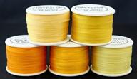 🎀 high-quality 4mm x 55 yards yellow tones silk ribbon: 5 spools - ideal for embroidery projects and supplies logo