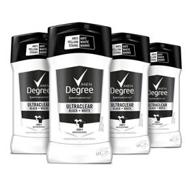 img 4 attached to Degree Men UltraClear Black + White Antiperspirant Deodorant, 2.7 oz, 4 Count - Stain Protection for Men