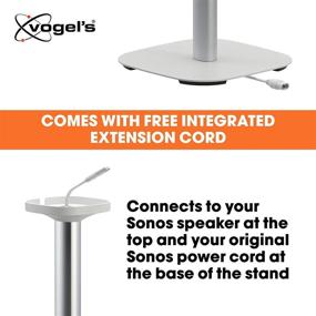 img 2 attached to 🔊 Vogel's Sound 4301 Speaker Floor Stand for Sonos One and One SL | Height: 32 inch, Max. 11 lbs | White, Integrated Extension Cable