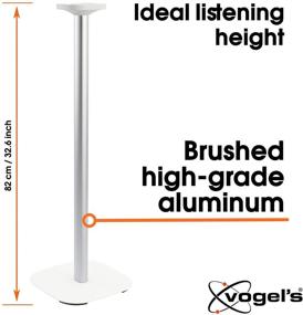 img 1 attached to 🔊 Vogel's Sound 4301 Speaker Floor Stand for Sonos One and One SL | Height: 32 inch, Max. 11 lbs | White, Integrated Extension Cable