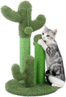 🌵 pawz road cactus cat scratching post with 3 poles and dangling ball - ultimate cat scratcher logo