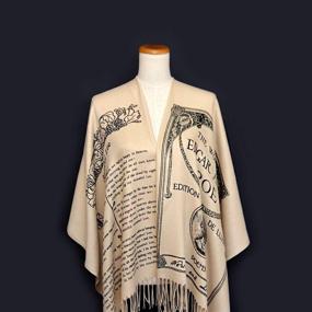 img 1 attached to Elegant Annabel Lee Shawl Scarf Wrap by Edgar Allan Poe: Perfect for Literary Fashionistas