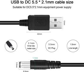 img 2 attached to 💡 Кабель питания NAHAO USB к разъему DC 5.5x2.1 мм с положительным центральным контактом и 4 разъемами (5.5x2.5, 4.0x1.7, 3.5x1.35, 2.5x0.7 мм) - совместим с USB-HUB, мониторами, колонками и другими устройствами на 5 В.