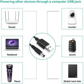 img 1 attached to 💡 Кабель питания NAHAO USB к разъему DC 5.5x2.1 мм с положительным центральным контактом и 4 разъемами (5.5x2.5, 4.0x1.7, 3.5x1.35, 2.5x0.7 мм) - совместим с USB-HUB, мониторами, колонками и другими устройствами на 5 В.