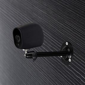 img 2 attached to Akenhety 5.5inch Security Camera Wall Mount: Arlo, Arlo Pro, CCTV Bullet Video Camera, 📷 Oculus Rift Sensor, Zmodo Camera – Outdoor/Indoor Home Surveillance System – Ceiling Mount (4 Pack, Black)