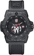 🕶️ limited edition luminox official spartan watch for men black (xs.3501/3500 series): black dial, black strap, white markers logo