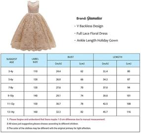 img 3 attached to 🌸 Glamulice Christmas Flower Sleeve Emerald Girls' Clothing: Perfect Wedding Bridesmaid Dresses