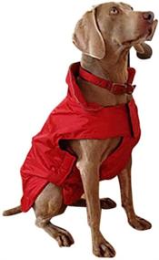 img 3 attached to 🐶 Stay Stylish and Protected: Greenery Cute Winter/Spring Warm Fleece Lined Coldproof Waterproof Nylon Lapel Coat T Shirt Jackets Outerwear Vest Poncho Playsuit with Harness Hole for Medium Large Puppy Pet Dog, Perfect Christmas Costume