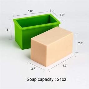 img 3 attached to Handmade Small Loaf Silicone Soap Molds: DIY Swirl Making Mould - Rectangle Bar Design