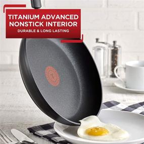 img 3 attached to 🍳 T-fal C561SC Titanium Advanced Nonstick Cookware Set | Thermo-Spot Heat Indicator | Dishwasher Safe | 12-Piece | Black