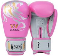 wesing pro grade boxing gloves: optimized for women and men, kickboxing bagwork gel sparring training gloves for effective workout and exercise логотип