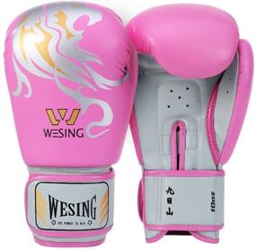 img 4 attached to Wesing Pro Grade Boxing Gloves: Optimized for Women and Men, Kickboxing Bagwork Gel Sparring Training Gloves for Effective Workout and Exercise