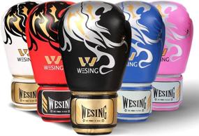 img 2 attached to Wesing Pro Grade Boxing Gloves: Optimized for Women and Men, Kickboxing Bagwork Gel Sparring Training Gloves for Effective Workout and Exercise