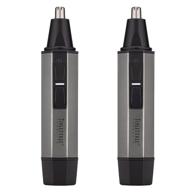 💧 water resistant heavy duty steel nose trimmer with led light - 2 pack by toilettree products: durable and efficient nose hair grooming solution logo