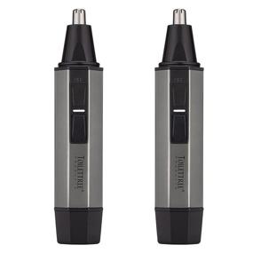 img 4 attached to 💧 Water Resistant Heavy Duty Steel Nose Trimmer with LED Light - 2 Pack by ToiletTree Products: Durable and Efficient Nose Hair Grooming Solution