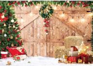 🎄 haboke 10x8 футов rustic рождественская дверь из сруба для фотосъемки: зафиксируйте идеальную ёлку, снег и стену подарков с этим мягким фоном из ткани. идеально подходит для семейных праздничных вечеринок, студийных реквизитов и украшений! логотип