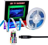 sparke 3m led strip lights kit - usb powered rgb tv bias lighting backlight for 40-70 inch hdtv/monitor decoration - smd3528 with rf remote controller - 9.9ft логотип