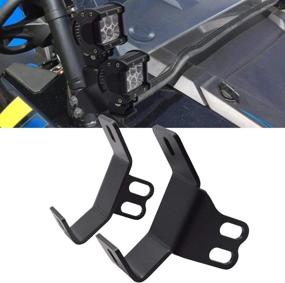 img 3 attached to Усилите ваш Polaris RZR XP 1000/900 с помощью кронштейнов Dasen Front Side Pillar Roll 🚀 Bar Mounting и светодиодных фарок 3 дюйма - в комплекте полный проводной комплект!