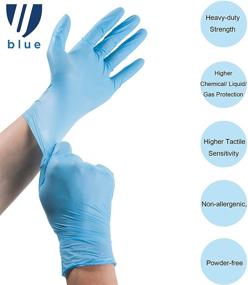 img 2 attached to UBLUE Nitrile Disposable Gloves Powder Household Supplies