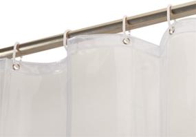 img 3 attached to 🚿 Amazon Basics Clear Shower Curtain Liner: Water Resistant, Metal Grommets, Plastic Hooks - 72" x 72