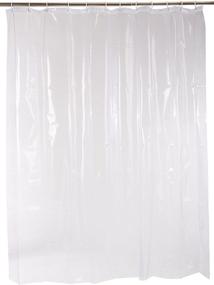 img 4 attached to 🚿 Amazon Basics Clear Shower Curtain Liner: Water Resistant, Metal Grommets, Plastic Hooks - 72" x 72