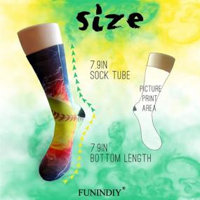 img 3 attached to 🏈 Crazy Football Compression Socks for Women: Fun, Long Crew Socks for Running, Athletic, Travel & Work