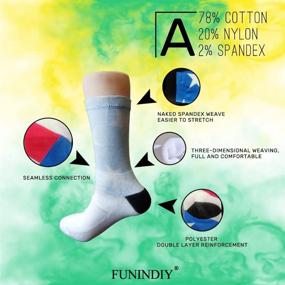 img 2 attached to 🏈 Crazy Football Compression Socks for Women: Fun, Long Crew Socks for Running, Athletic, Travel & Work