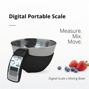 img 3 attached to 🎛️ Fradel Digital Kitchen Food Scale with Bowl and Measuring Cup - Stainless Steel, Backlight, 11lbs Capacity - Precise Measurements for Cooking, Baking, Gym, Diet - Black