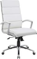 🪑 classy and comfortable: boss office products executive chair in elegant white logo