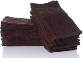 img 2 attached to 🧼 Simpli-Magic 79221: Premium 24 Count Brown Cotton Washcloths, 12"x12" - Top-Rated for Effective Cleaning