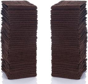 img 1 attached to 🧼 Simpli-Magic 79221: Premium 24 Count Brown Cotton Washcloths, 12"x12" - Top-Rated for Effective Cleaning