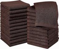🧼 simpli-magic 79221: premium 24 count brown cotton washcloths, 12"x12" - top-rated for effective cleaning logo