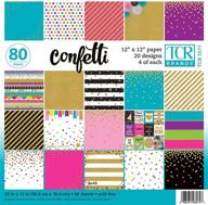 🎉 teacher created resources confetti scrapbook project paper pad: 12x12-inch, tcr5577 - premium quality for captivating creations! logo