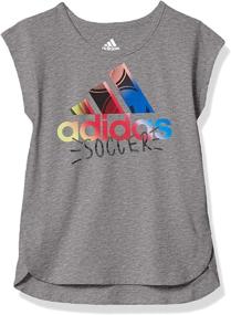 img 4 attached to 👚 Футболка Adidas для девочек с коротким рукавом - одежда для девочек и активной занятоеCanBe dressed.