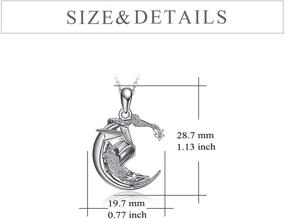 img 1 attached to 🐉 Dragon Wreathe Moon Pendant Necklace - 925 Sterling Silver Gift for Boyfriend, Dad, and Brother