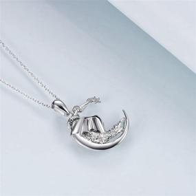 img 2 attached to 🐉 Dragon Wreathe Moon Pendant Necklace - 925 Sterling Silver Gift for Boyfriend, Dad, and Brother