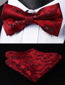 img 2 attached to 🌸 Stylish HISDERN Floral Suspenders - Trendy Men's Accessories for Ties, Cummerbunds & Pocket Squares