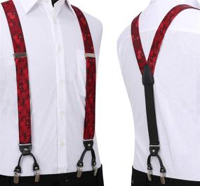 img 1 attached to 🌸 Stylish HISDERN Floral Suspenders - Trendy Men's Accessories for Ties, Cummerbunds & Pocket Squares