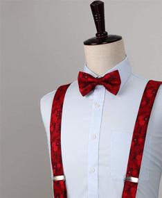img 3 attached to 🌸 Stylish HISDERN Floral Suspenders - Trendy Men's Accessories for Ties, Cummerbunds & Pocket Squares