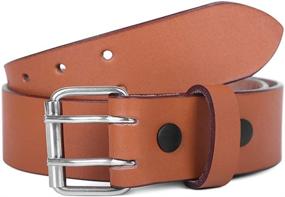 img 3 attached to 🔒 Heavy Leather Grommet Men's Accessories for Double Prong Belts