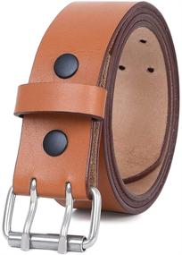 img 4 attached to 🔒 Heavy Leather Grommet Men's Accessories for Double Prong Belts