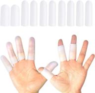 🖐️ hioioih silicone finger protectors: 10 pack of gel finger cots for cracked fingertips & arthritis pain relief логотип