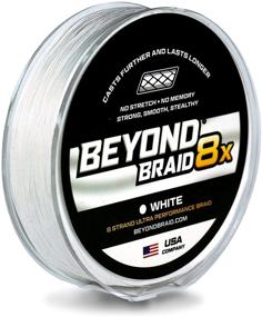 img 2 attached to Highly Durable Beyond Braid Braided Fishing Line - Zero Stretch - Exceptionally Strong - Blue Camo, Moss Camo, White, Green, Pink, Blue - 4 Strand & 8 Strand Options