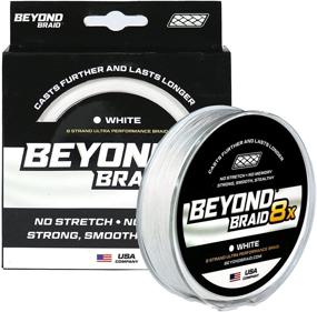 img 4 attached to Highly Durable Beyond Braid Braided Fishing Line - Zero Stretch - Exceptionally Strong - Blue Camo, Moss Camo, White, Green, Pink, Blue - 4 Strand & 8 Strand Options