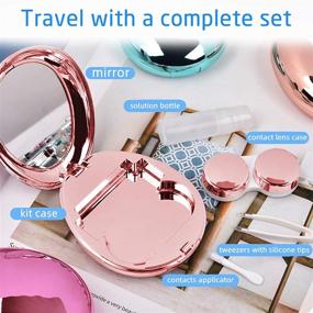 img 1 attached to Aukvite Contact Lens Case: Portable and Durable Travel Kit with Mirror, Solution Bottle, and Tweezers- Compact Soak Storage for Your Lenses