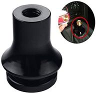 dewhel black shift knob boot retainer/adapter for manual gear shifter lever - 10x1.5 size logo