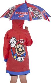 img 2 attached to Super Mario Toddler Boy Rain Wear Set: Nintendo Kids Umbrella and Slicker for Ages 4-7