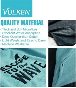 img 1 attached to 🏖️ Vulken XL Teal Blue Hooded Beach Towel Changing Robe - Waterproof Surf Poncho for Men. Quick Dry Microfiber Towelling Ideal for Beach, Pool, Lake, Water Park. Size L/XL