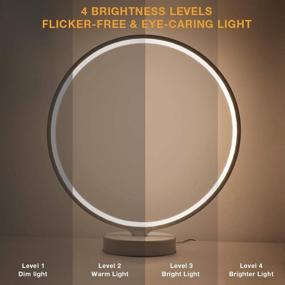 img 3 attached to 🔆 SUNY 7 Colors Dimmable Bedroom Nightstand Lamps: Modern Circle Table Lamp with Remote Control